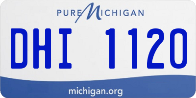 MI license plate DHI1120