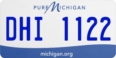 MI license plate DHI1122