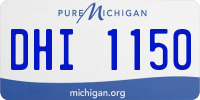 MI license plate DHI1150