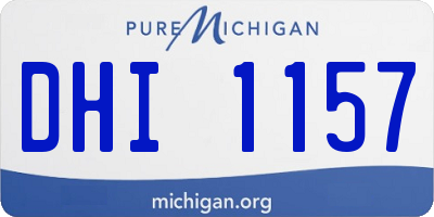 MI license plate DHI1157