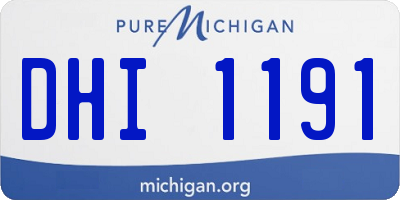 MI license plate DHI1191