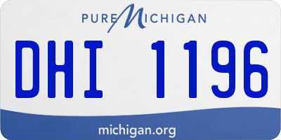 MI license plate DHI1196