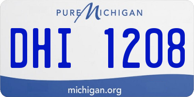 MI license plate DHI1208