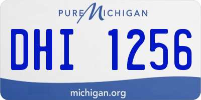 MI license plate DHI1256