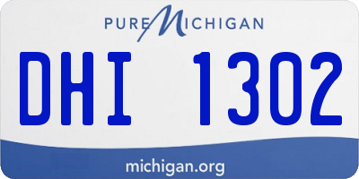 MI license plate DHI1302