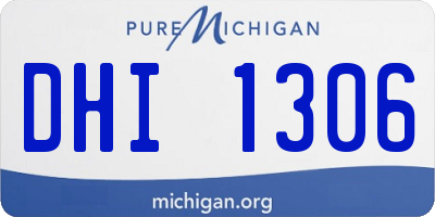 MI license plate DHI1306
