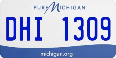 MI license plate DHI1309