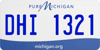 MI license plate DHI1321