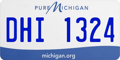 MI license plate DHI1324