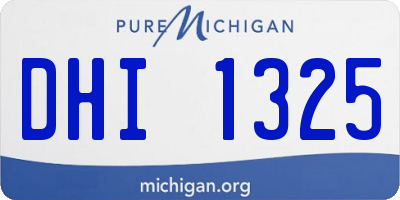 MI license plate DHI1325