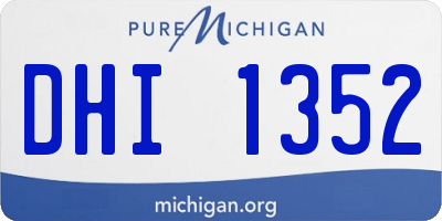 MI license plate DHI1352