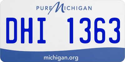 MI license plate DHI1363