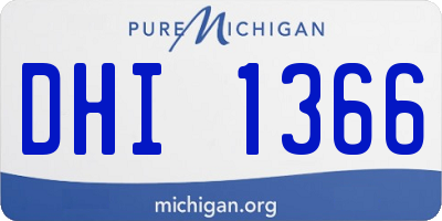 MI license plate DHI1366