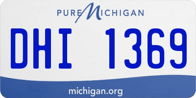MI license plate DHI1369