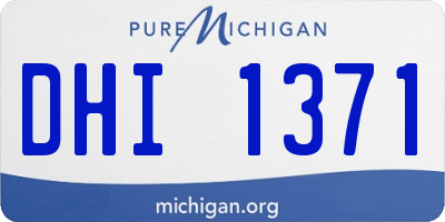 MI license plate DHI1371