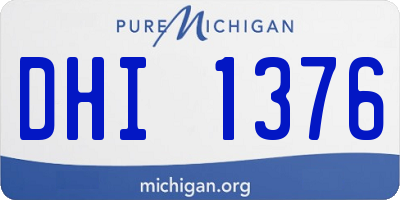 MI license plate DHI1376
