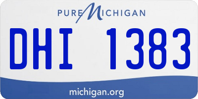 MI license plate DHI1383