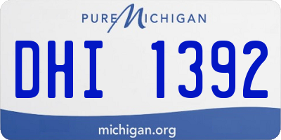 MI license plate DHI1392