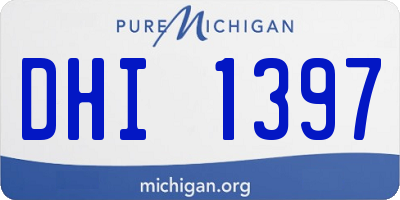 MI license plate DHI1397
