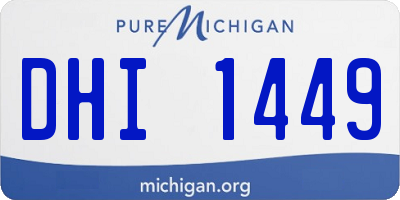 MI license plate DHI1449