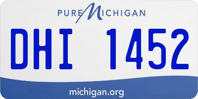 MI license plate DHI1452
