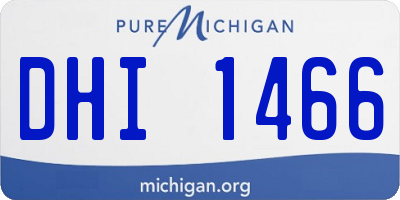 MI license plate DHI1466