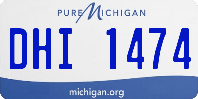 MI license plate DHI1474