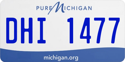 MI license plate DHI1477
