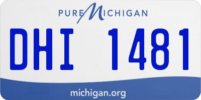 MI license plate DHI1481