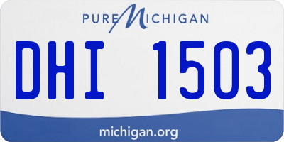 MI license plate DHI1503
