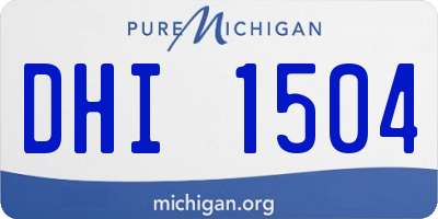 MI license plate DHI1504