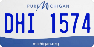 MI license plate DHI1574