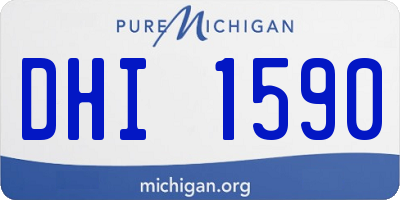 MI license plate DHI1590