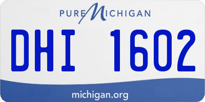 MI license plate DHI1602