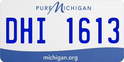 MI license plate DHI1613
