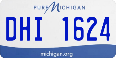 MI license plate DHI1624