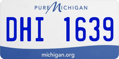 MI license plate DHI1639