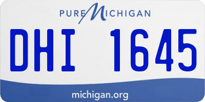 MI license plate DHI1645
