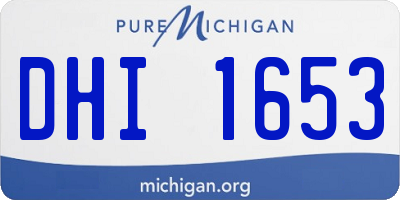 MI license plate DHI1653