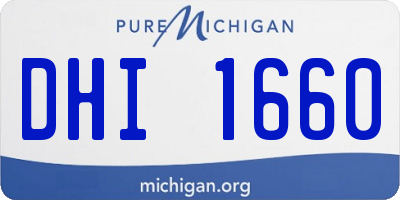 MI license plate DHI1660
