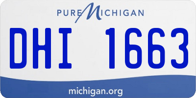 MI license plate DHI1663