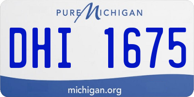 MI license plate DHI1675
