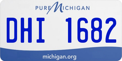 MI license plate DHI1682