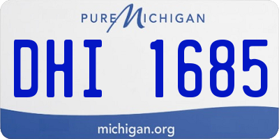 MI license plate DHI1685