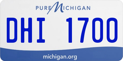 MI license plate DHI1700