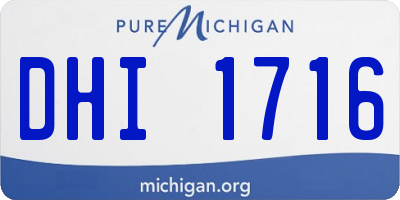 MI license plate DHI1716