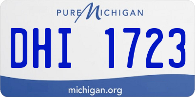 MI license plate DHI1723