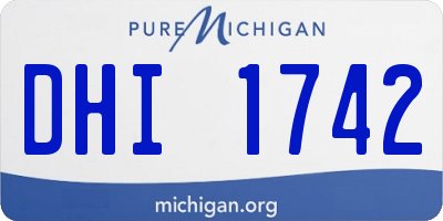 MI license plate DHI1742