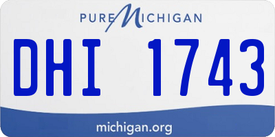 MI license plate DHI1743