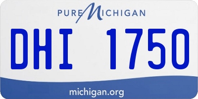 MI license plate DHI1750